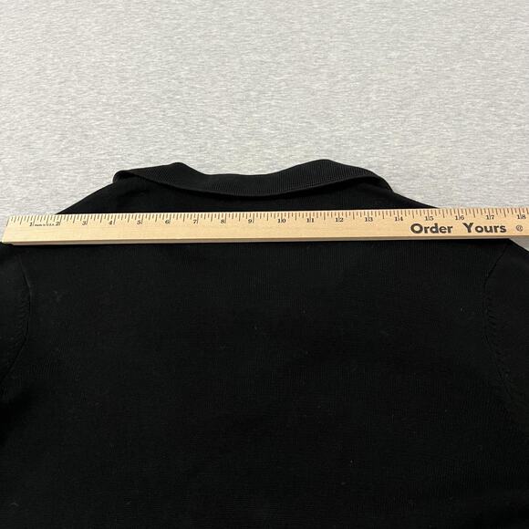 Vintage Kenneth Cole Sweater Mens Medium Black Brown Long Sleeve Collar Pullover - Picture 12 of 15